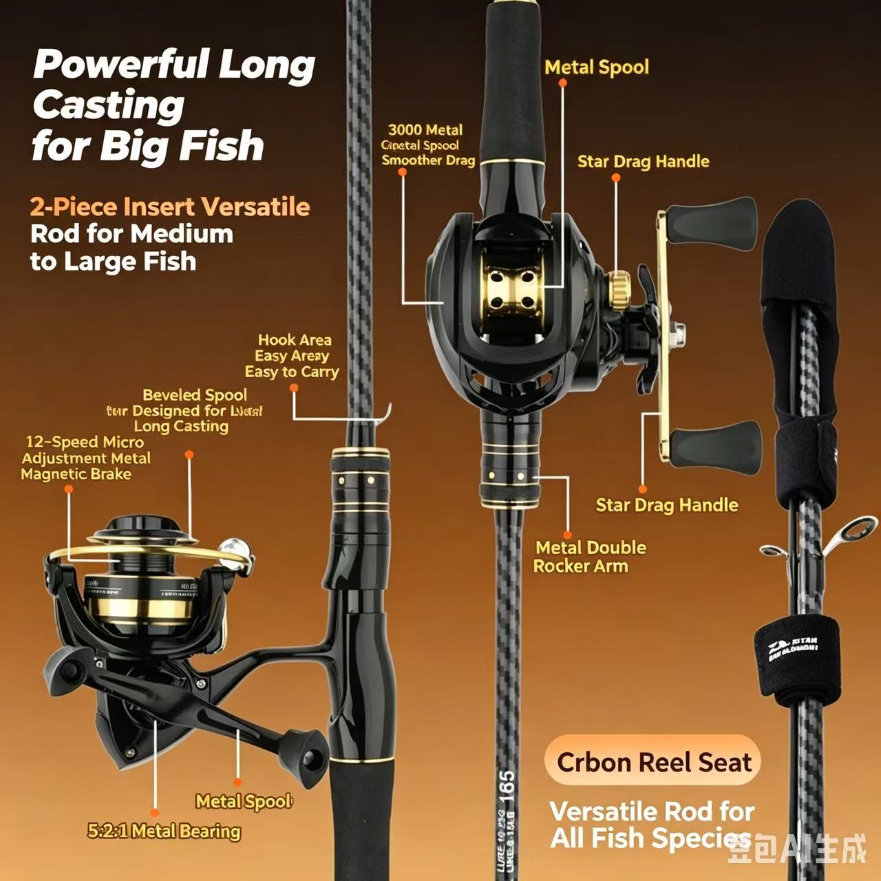 Fishing Rod Carbon Fiber - Carbon Fiber Fishing Rod & Reel