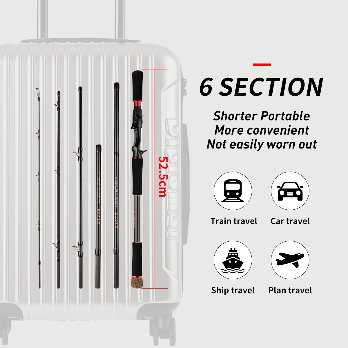 Fishing Rod 6 Section Casting  - Fishing Rod Surf recension och pris